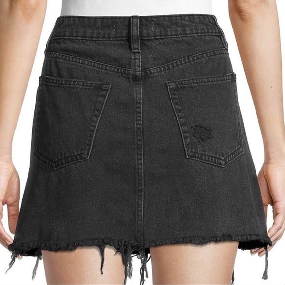 We the Free black denim Rainn skirt - Picture 3 of 9